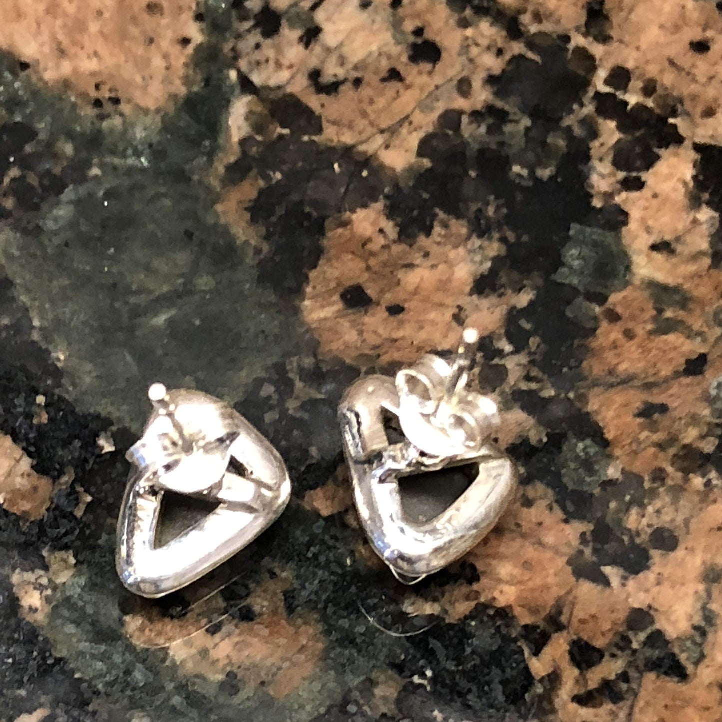 Natural Canadian Ammolite 925 Solid Sterling Silver Earrings 9mm