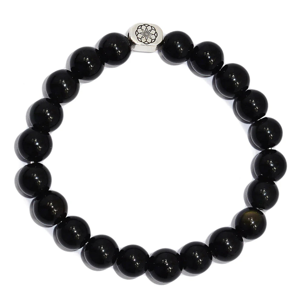 Natural Black Onyx 925 Solid Sterling Silver Bracelets