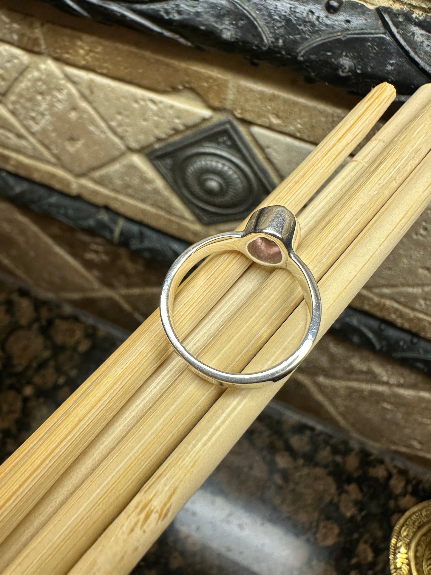 Natural Pink Tourmaline 925 Solid Sterling Silver Engagement Ring Size 8