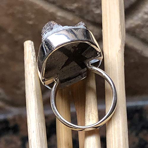 Natural Super High Vibrational Staurolite 925 Solid Sterling Silver Ring Size 6.5 - Natural Rocks by Kala