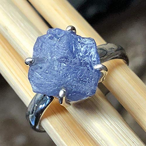 Natural Tanzanite 925 Solid Sterling Silver Ring Size 9 - Natural Rocks by Kala