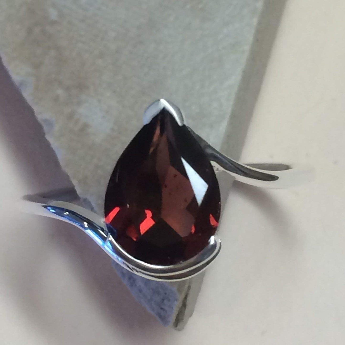Natural 2.5ct Pyrope Garnet 925 Solid Sterling Silver Ring Size 5, 6, 7, 8, 9 - Natural Rocks by Kala