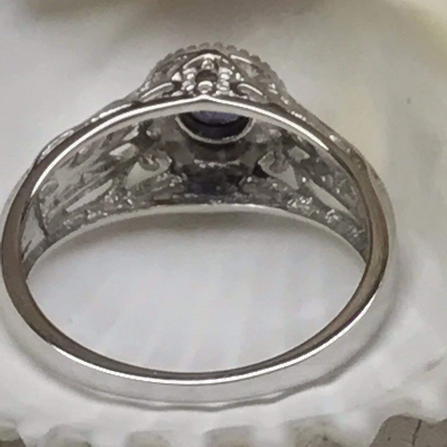 Natural Iolite 925 Solid Sterling Silver Engagement Ring Size 6, 7, 9 - Natural Rocks by Kala