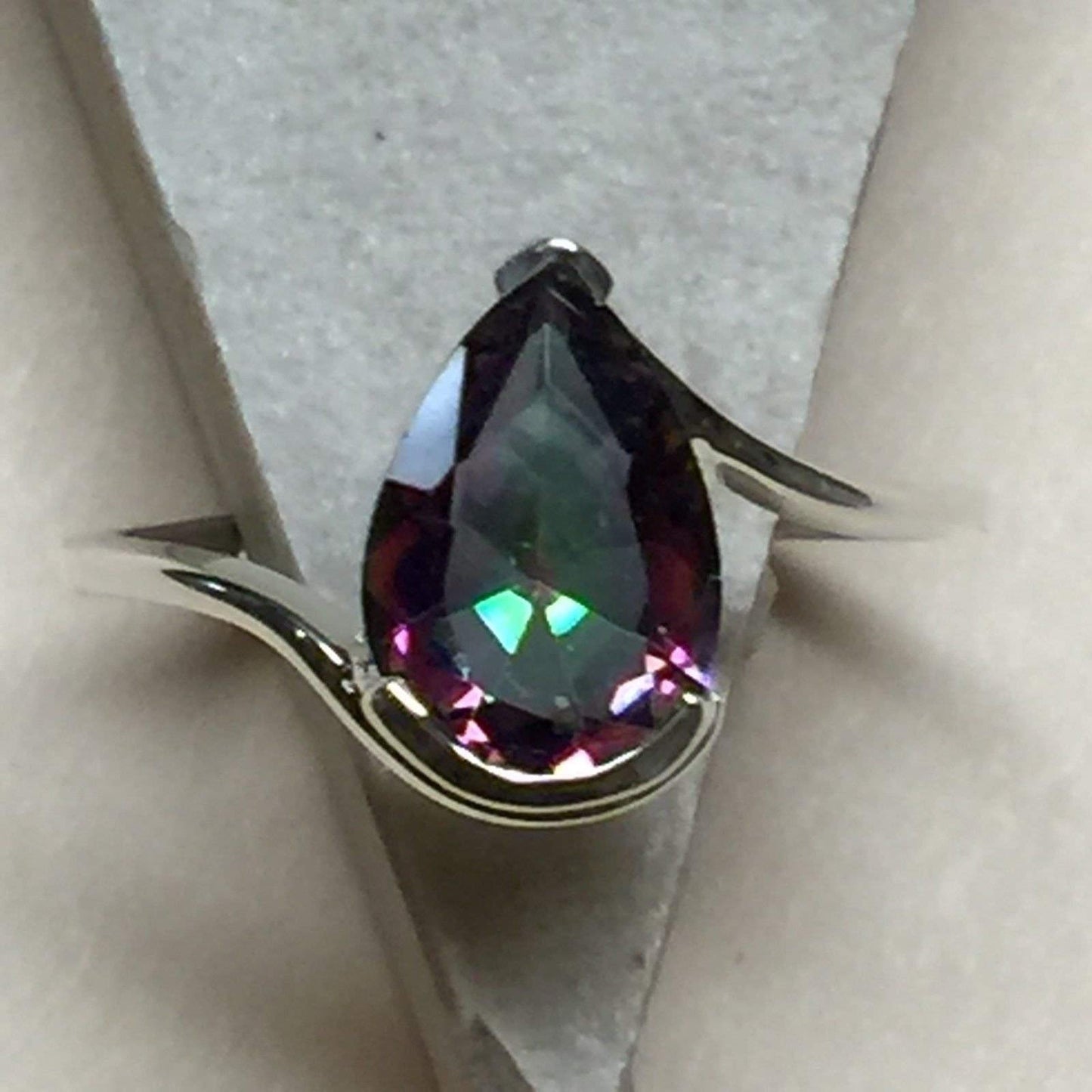 Beautiful 2ct Mystic Topaz 925 Solid Sterling Silver Ring Size 5, 6, 7, 8, 9 - Natural Rocks by Kala