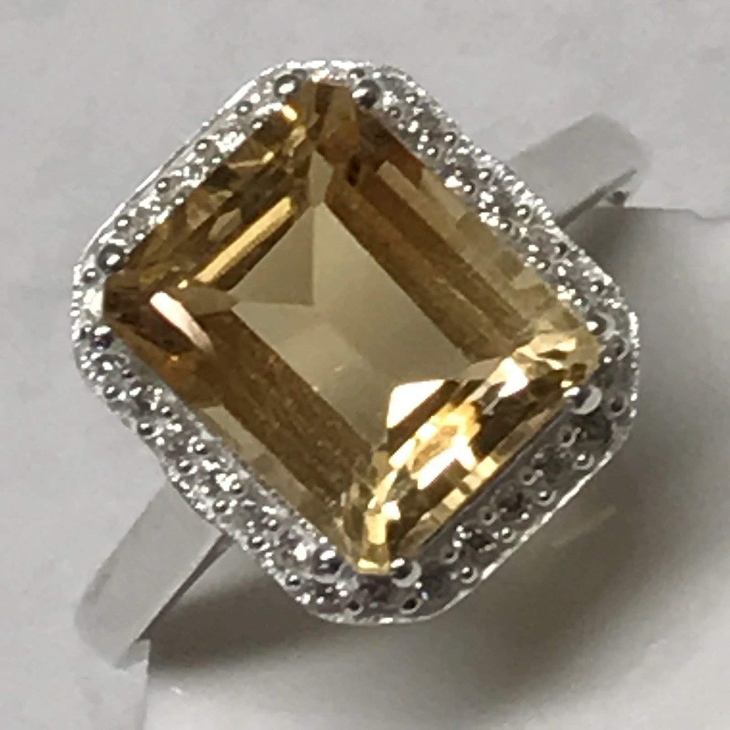 Natural 2.5ct Golden Citrine 925 Solid Sterling Silver Ring Size 7, 8, 9 - Natural Rocks by Kala