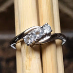 Natural Aquamarine 925 Solid Sterling Silver Ring Size 5, 6, 7, 8, 9 - Natural Rocks by Kala