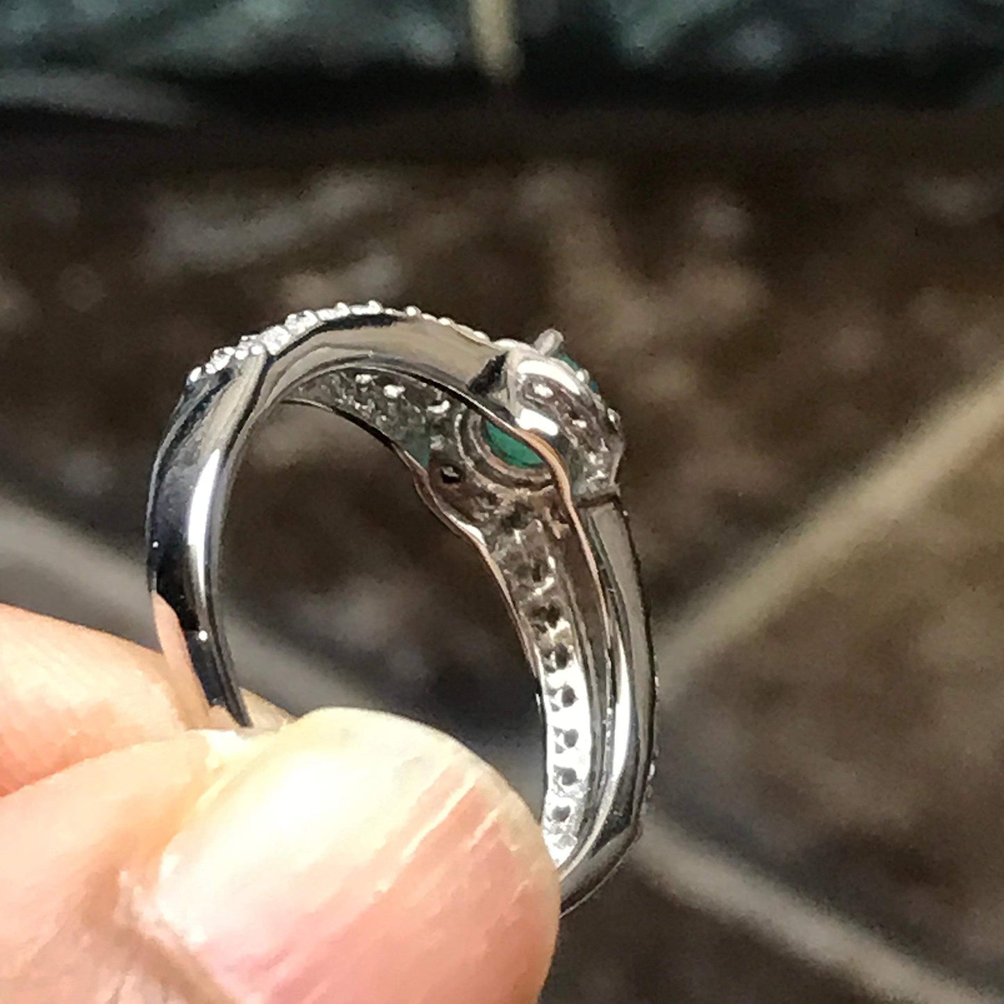 Natural Green Emerald 925 Solid Sterling Silver Engagement Ring Size 6, 7, 8, 9 - Natural Rocks by Kala