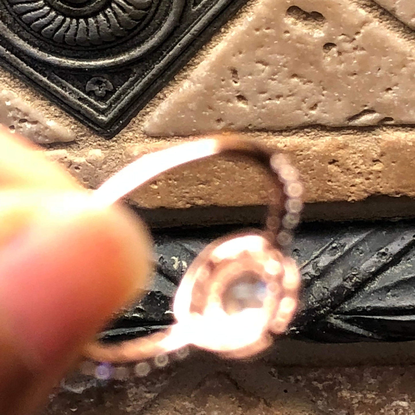 Natural Peach Morganite 14k Rose Gold Over Sterling Silver Engagement Ring Size 5, 6, 7, 8, 9 - Natural Rocks by Kala