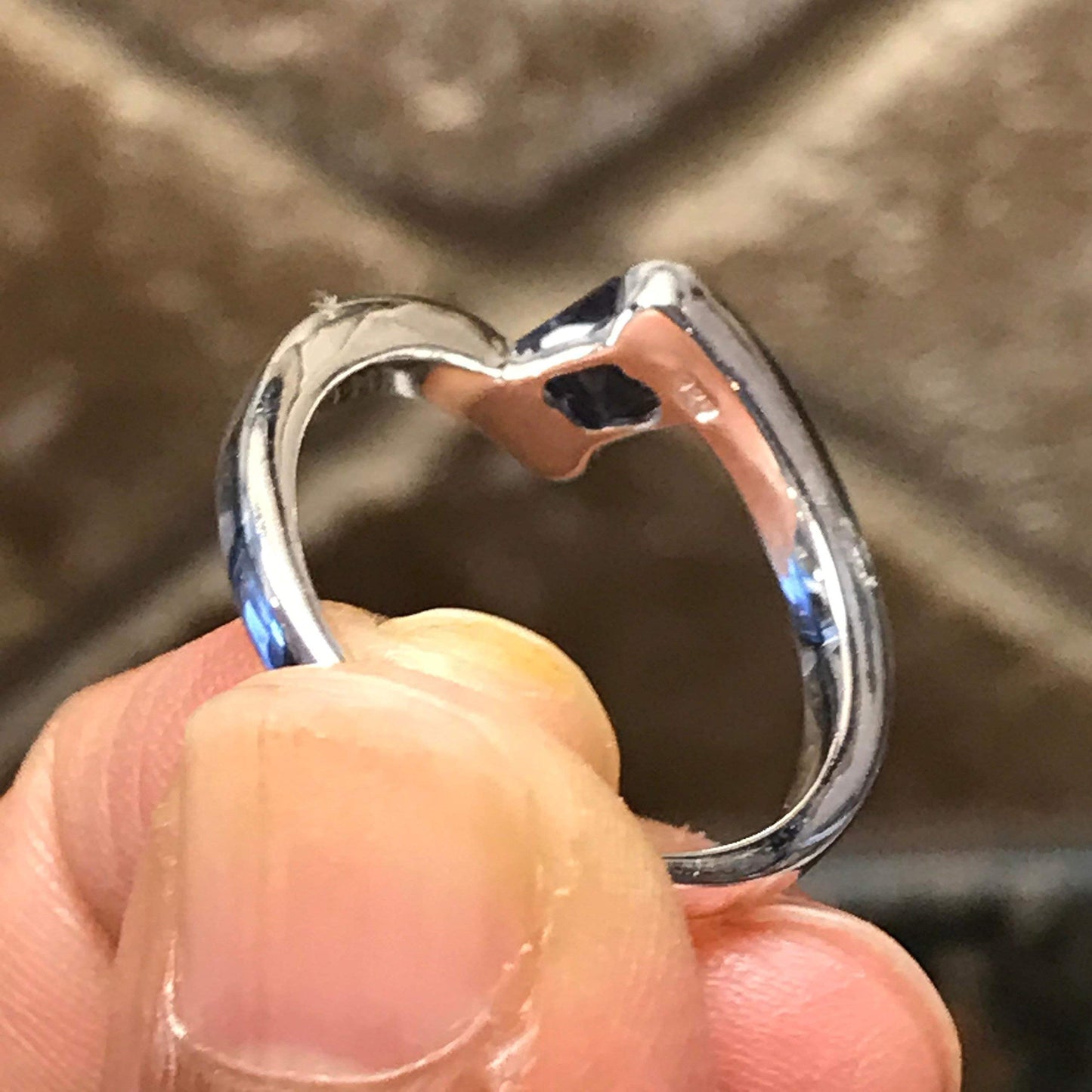 Natural 1ct Iolite 925 Sterling Silver Engagment Ring Size 7, 8, 9 - Natural Rocks by Kala