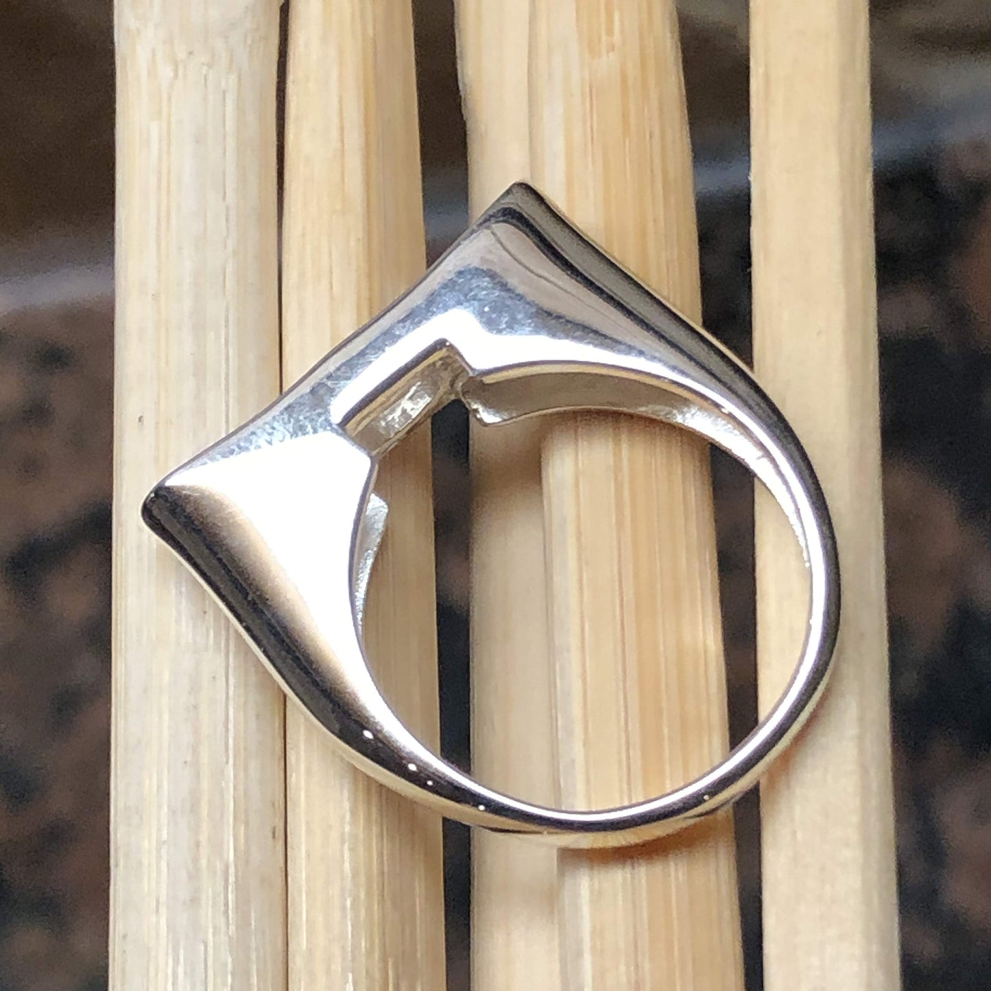 Natural 2ct Golden Citrine 925 Solid Sterling Silver Ring Size 6, 7, 8 - Natural Rocks by Kala