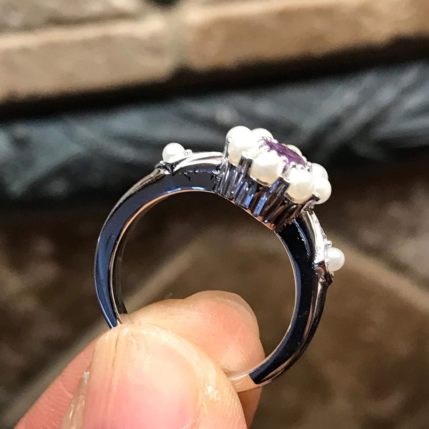 Natural Purple Amethyst 925 Solid Sterling Silver Engagement Ring Size 5, 6, 7, 8, 9 - Natural Rocks by Kala