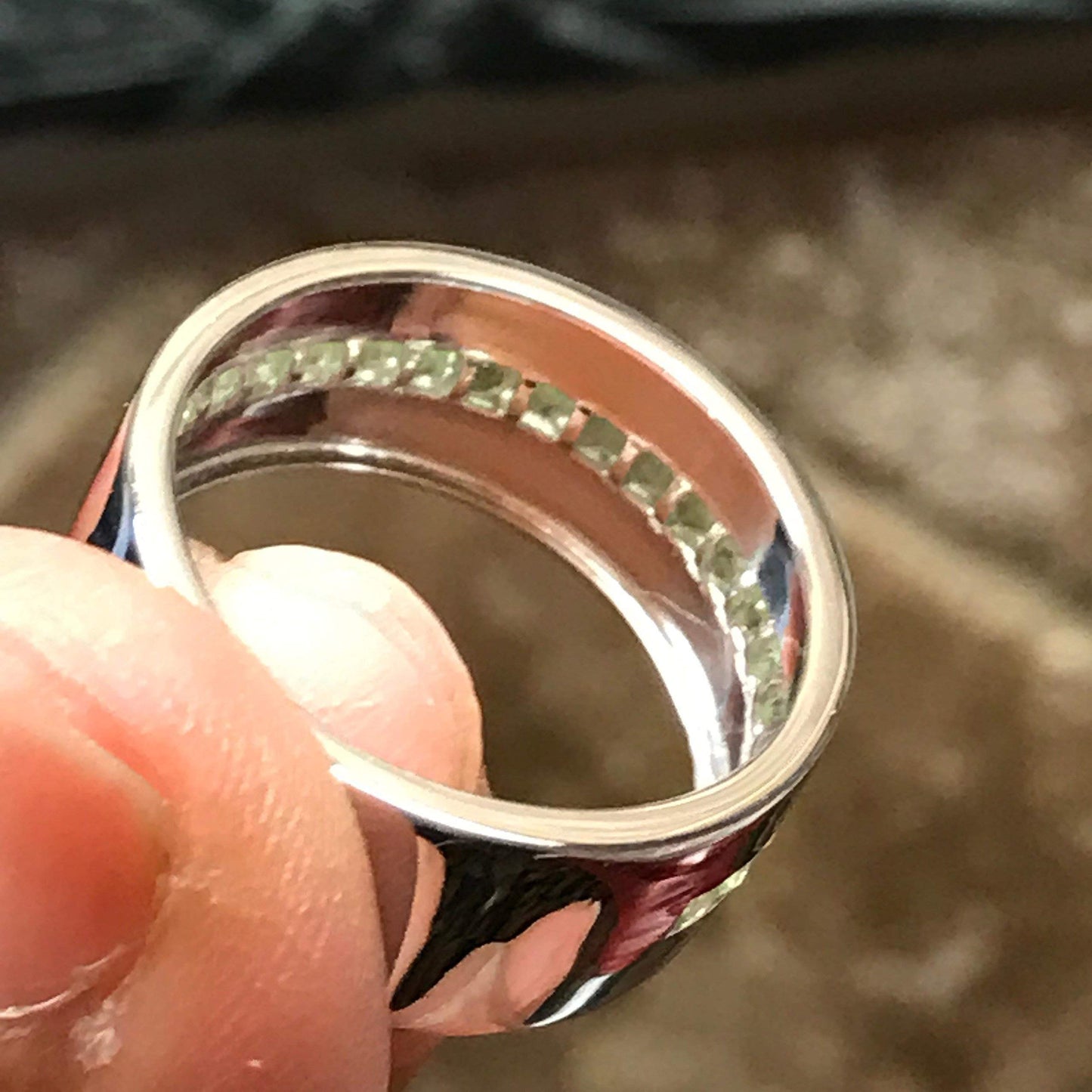 Genuine 2ct Green Peridot 925 Solid Sterling Silver Men's Ring Size 6, 7, 8, 9, 10, 11, 12, 13 - Natural Rocks by Kala