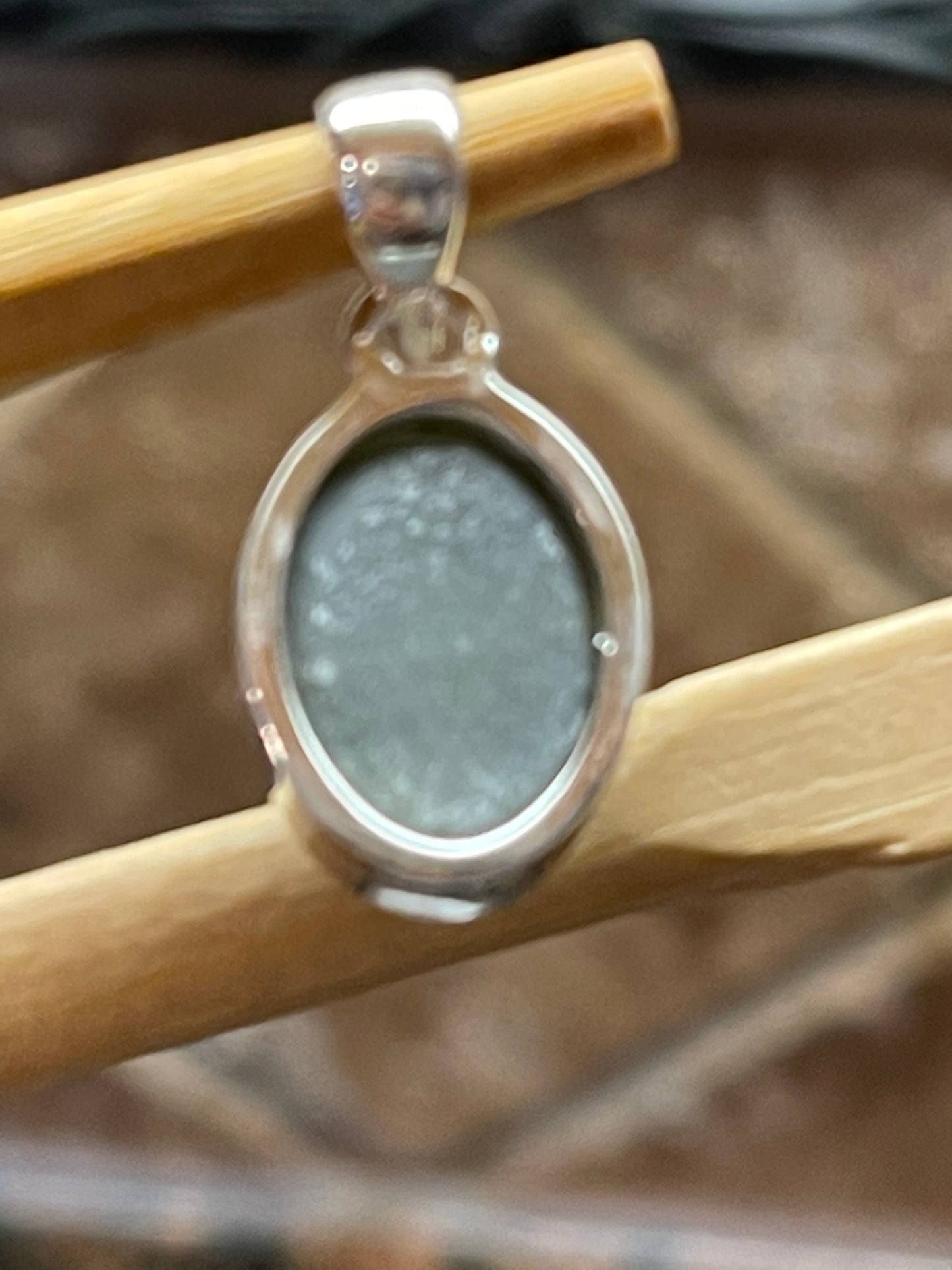 Natural Cat's Eye 925 Solid Sterling Silver Pendant 22mm - Natural Rocks by Kala
