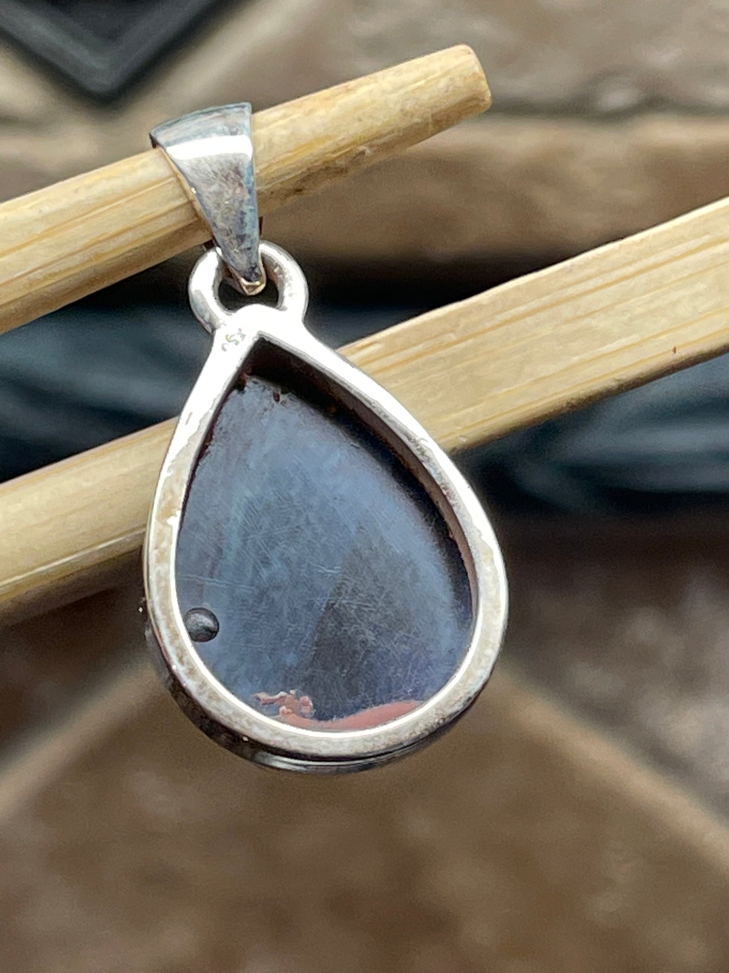 Natural Blue Vivianite Pendant Necklace - Natural Rocks by Kala