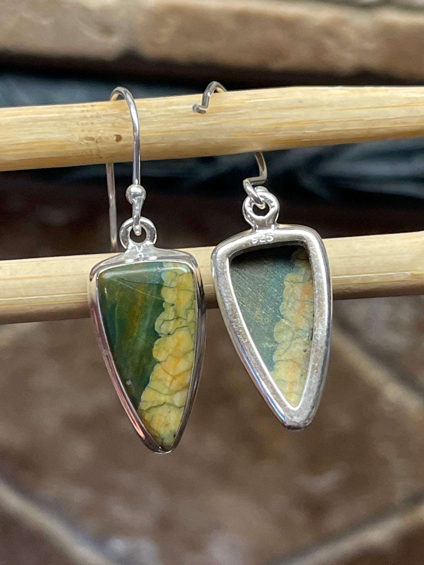 Natural Australian Rhyolite Earrings - Natural Rocks by Kala