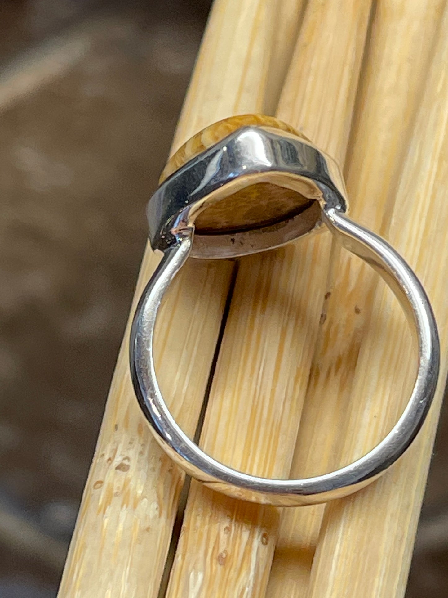 Natural Indonesian Fossil Coral Ring Size 7 - Natural Rocks by Kala