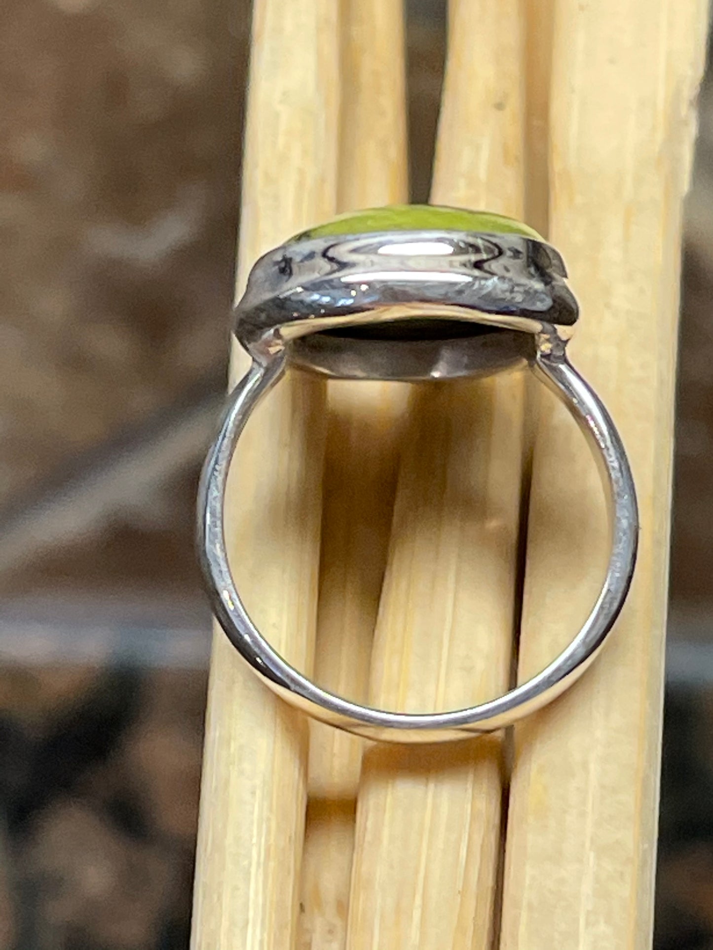 Natural Stichtite Cabochan 925 Solid Sterling Silver Ring Size 6.25 - Natural Rocks by Kala