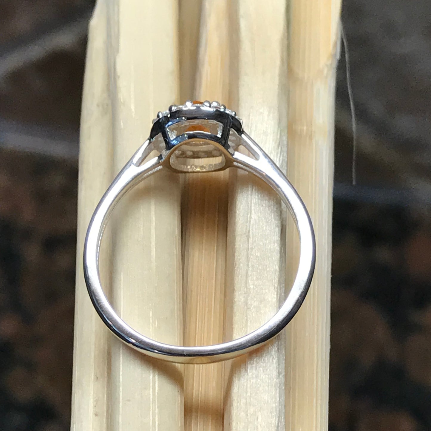 Natural 1ct Golden Citrine 925 Solid Sterling Silver Engagement Ring Size 6, 7, 8, 9 - Natural Rocks by Kala