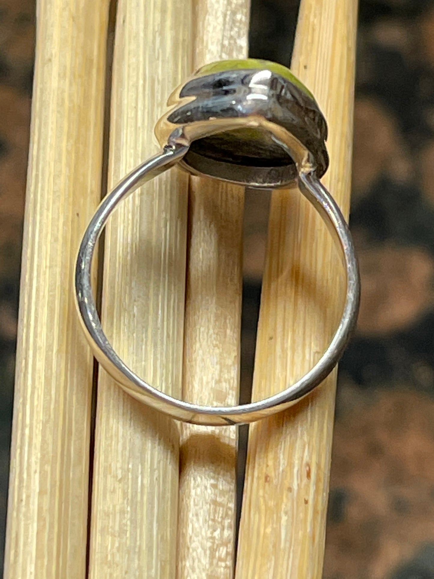 Natural Stichtite Cabochan 925 Solid Sterling Silver Ring Size 9 - Natural Rocks by Kala