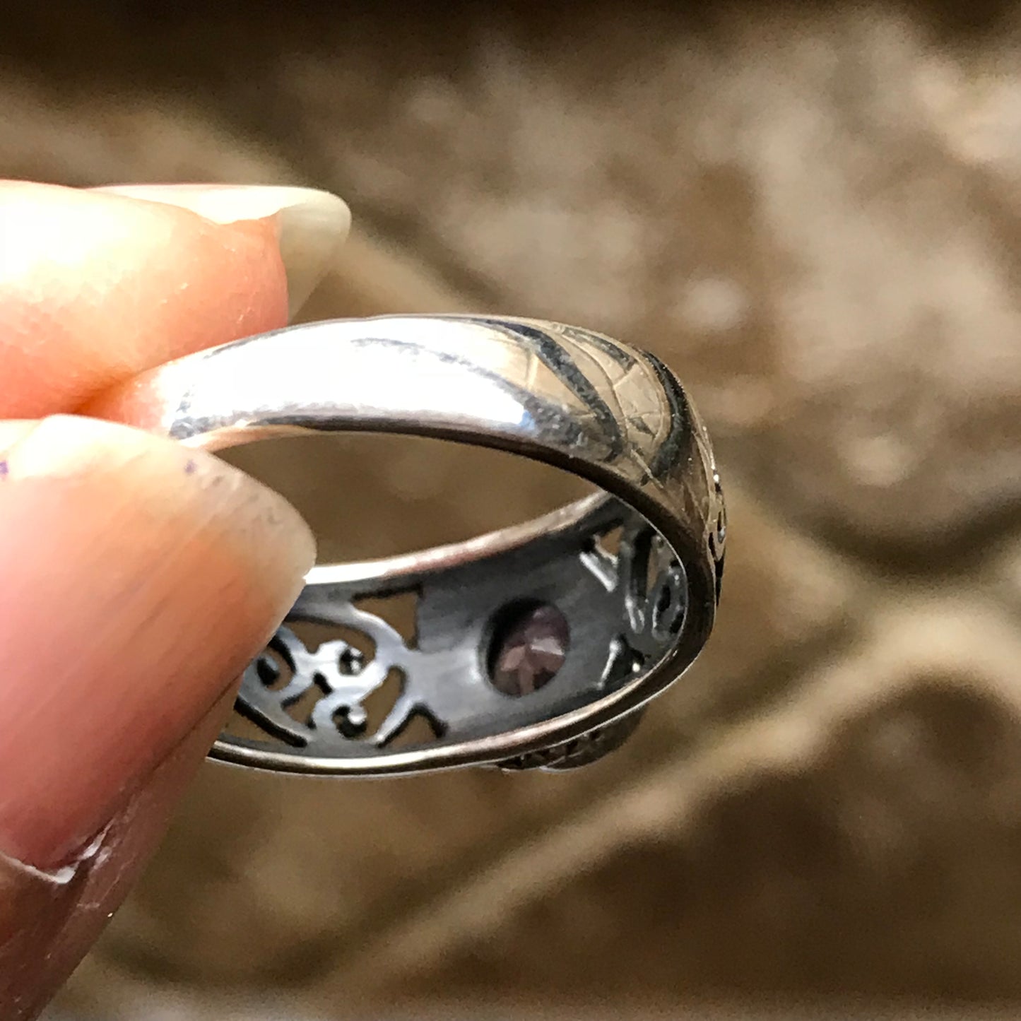 Natural 1ct Purple Amethyst 925 Solid Sterling Silver Engagement Ring Size 7, 8, 9 - Natural Rocks by Kala