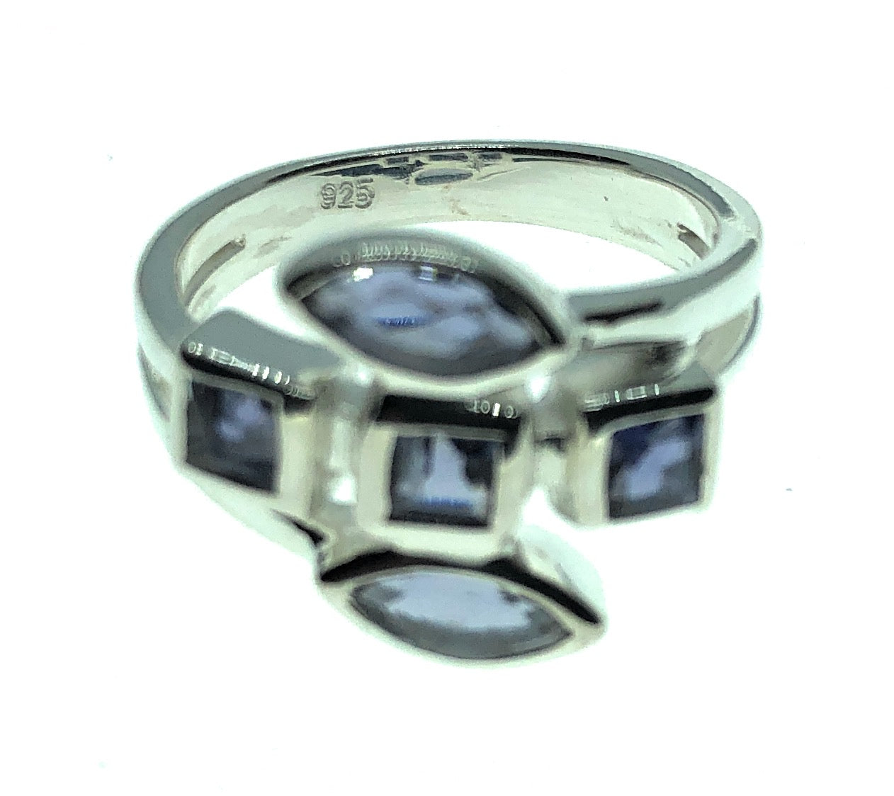 Natural 2ct Iolite 925 Solid Sterling Silver Ring Size 6, 7, 8, 9 - Natural Rocks by Kala