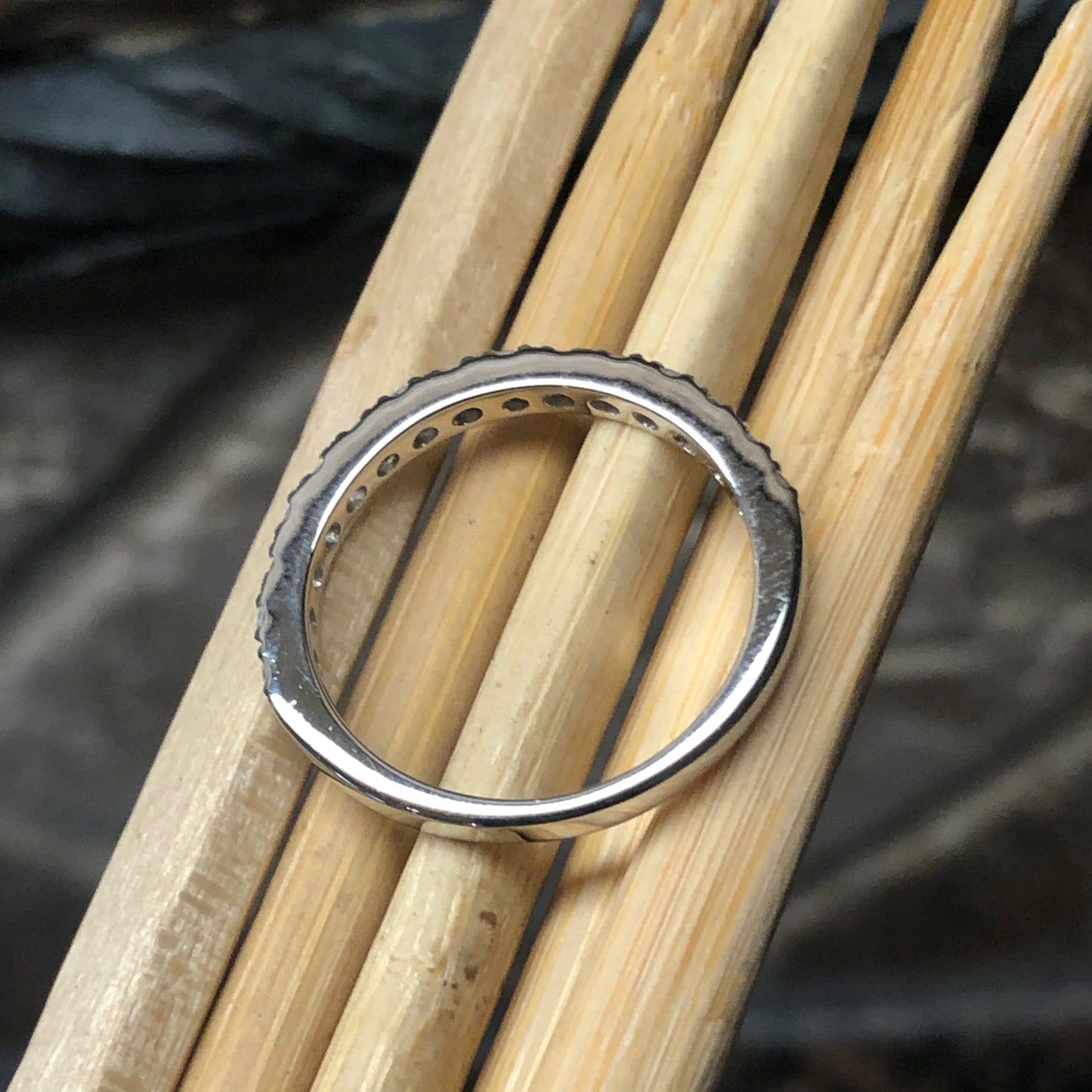 Genuine Rainbow Moonstone 925 Sterling Silver Engagement Ring Size 5, 6, 7, 8, 9 - Natural Rocks by Kala