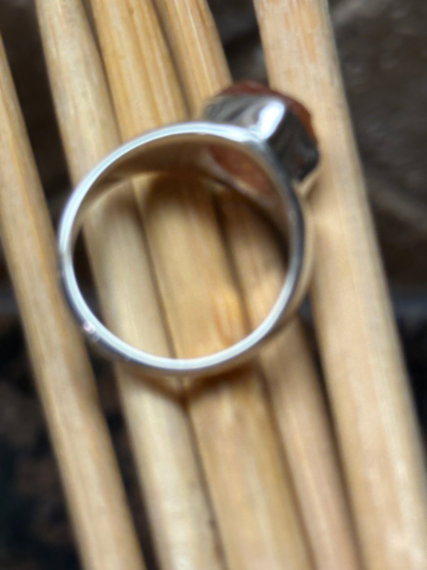 Natural Imperial topaz 925 Sterling Silver Men's Ring Size 8 - Natural Rocks by Kala