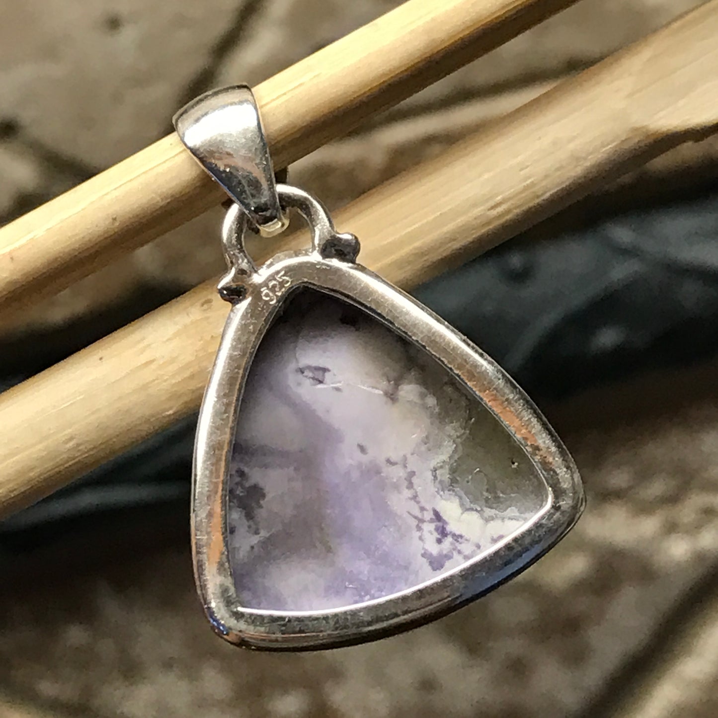 Natural Tiffany Jasper 925 Solid Sterling Silver Pendant 30mm - Natural Rocks by Kala