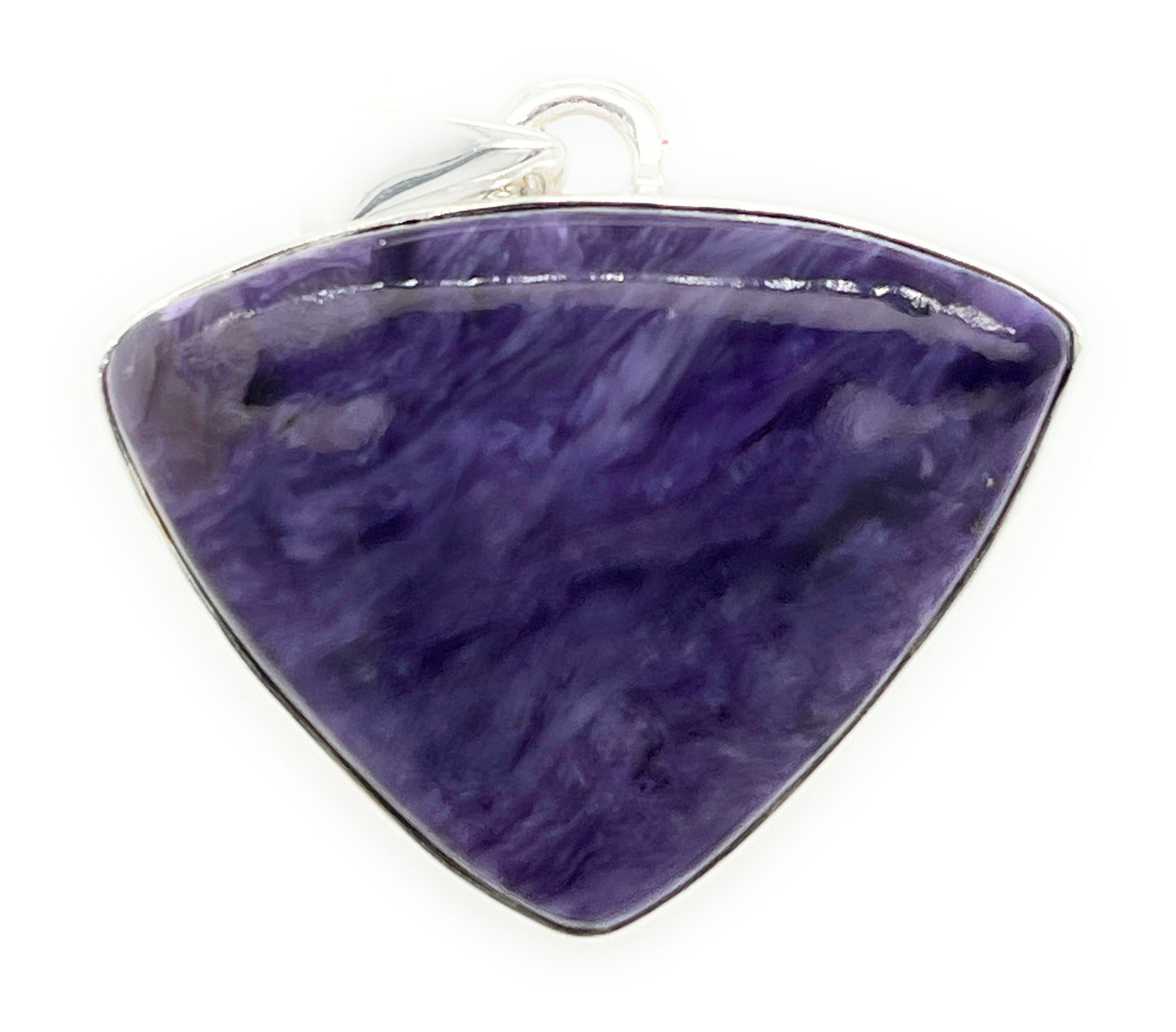 Natural Siberian Charoite 925 Solid Sterling Silver Pendant 30mm - Natural Rocks by Kala