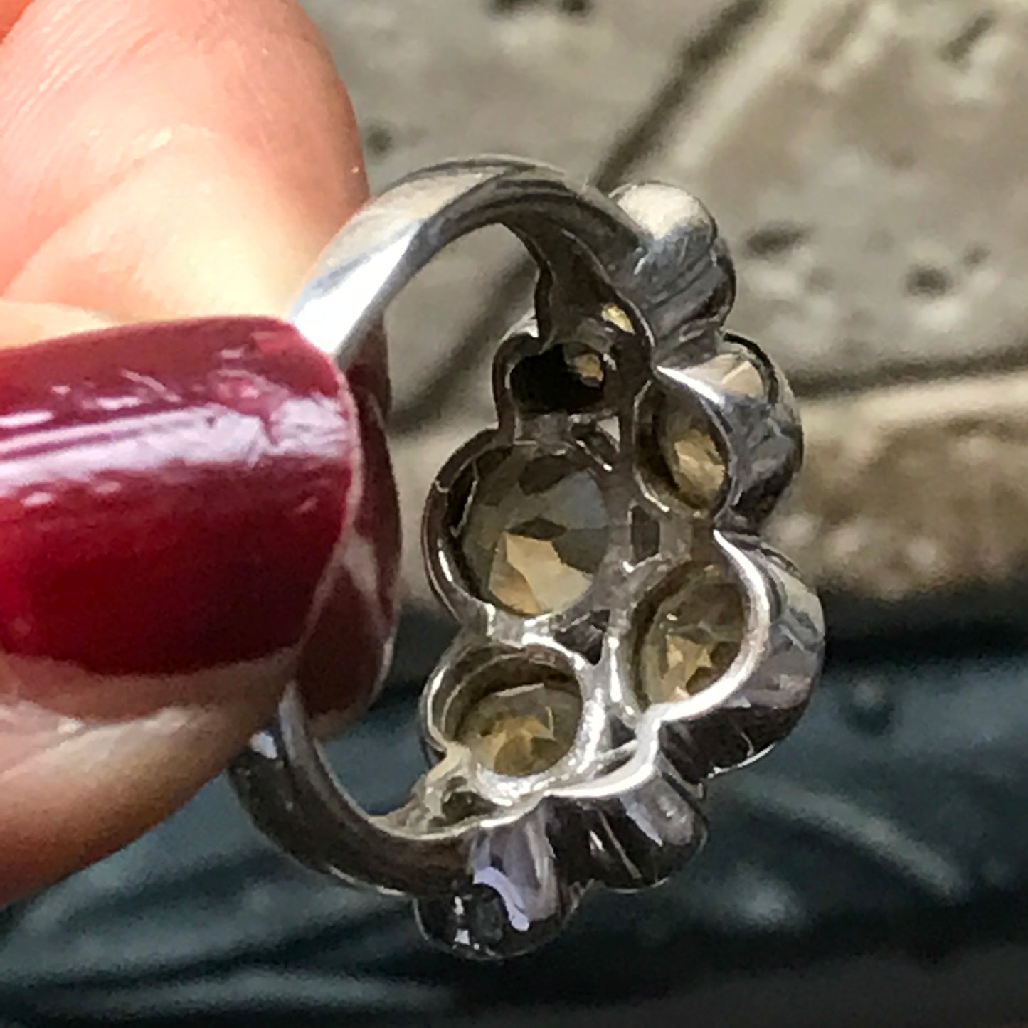 Natural 4ct Golden Citrine 925 Solid Sterling Silver Ring Size 5.75, 7.5 - Natural Rocks by Kala