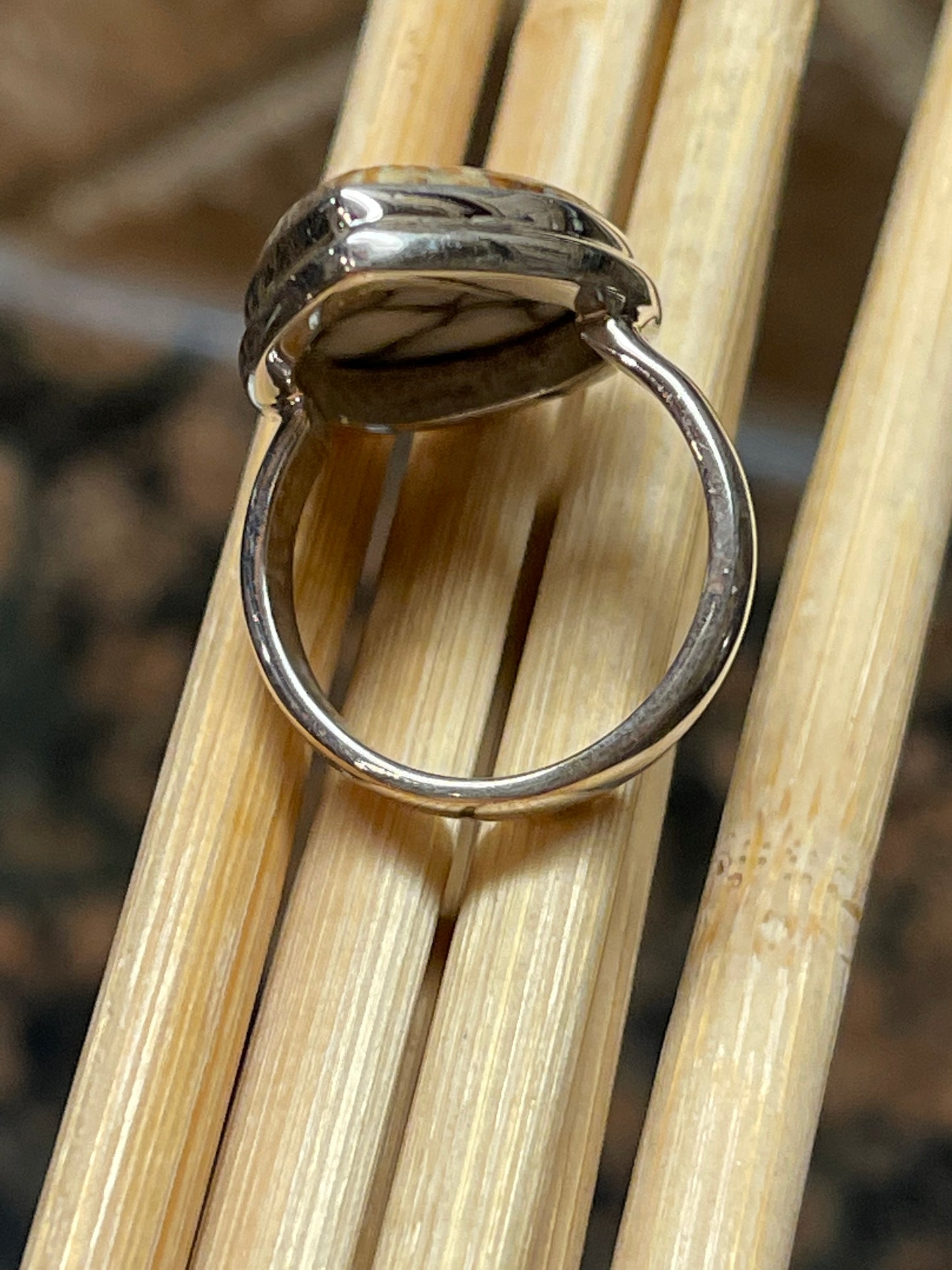 Natural Wild Horse Jasper 925 Solid Sterling Silver Ring Size 6.5 - Natural Rocks by Kala