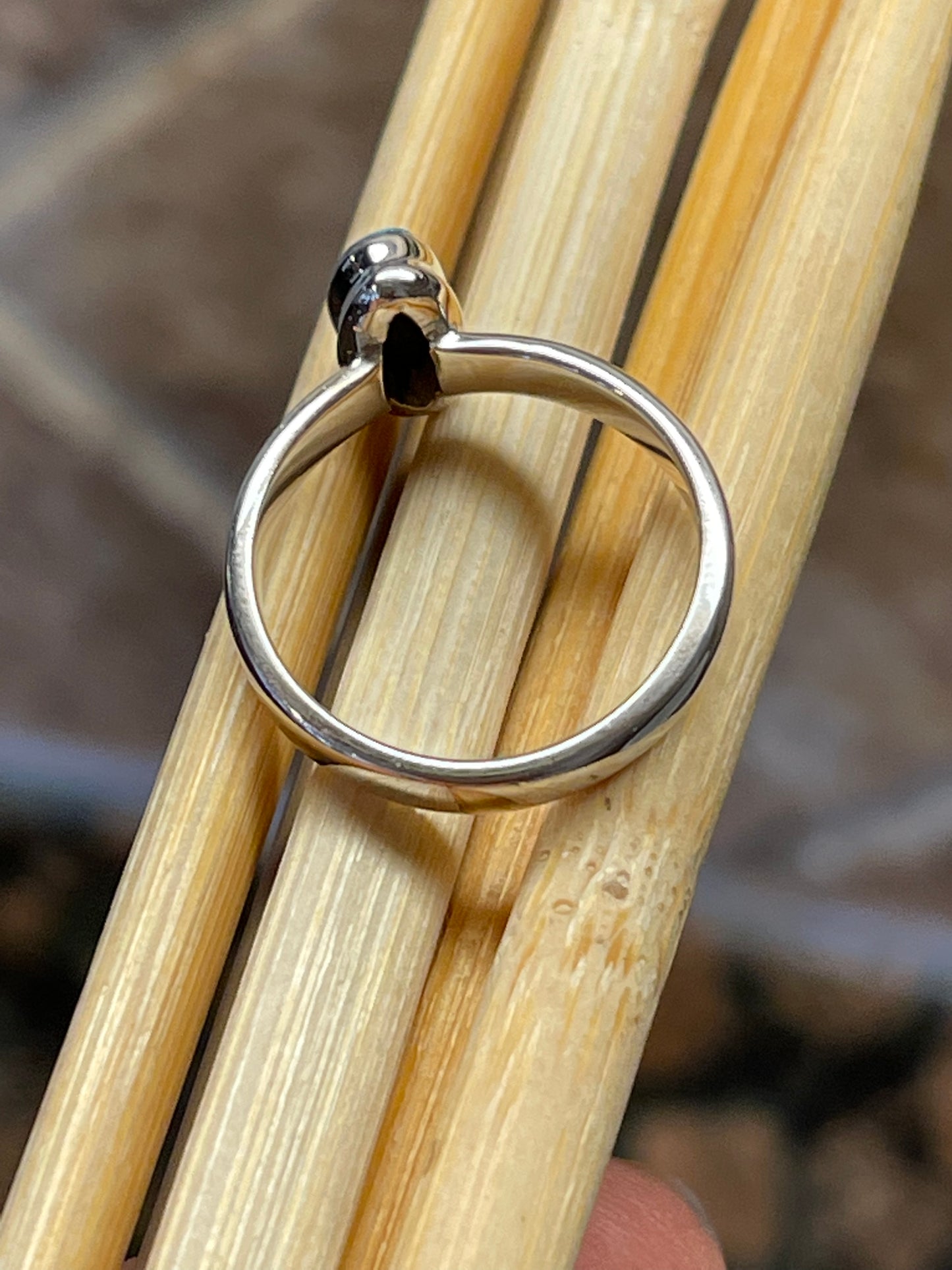 Genuine Australian Blue, Pink Opal 925 Solid Sterling Silver Engagement Ring Size 5.75 - Natural Rocks by Kala