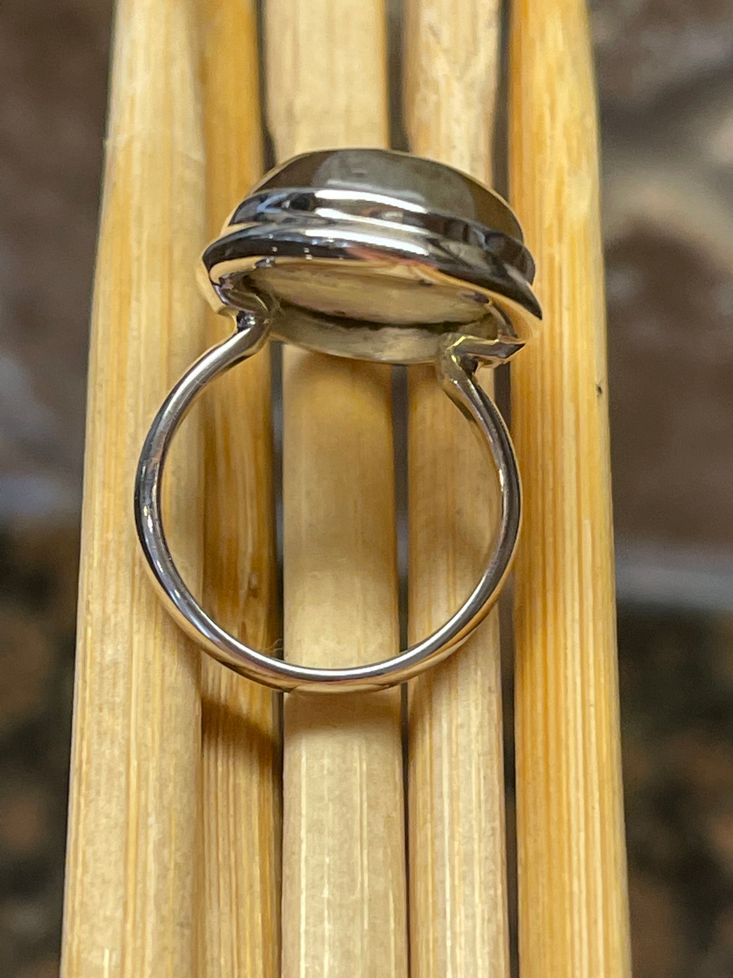 Natural Multicolor Fluorite 925 Solid Sterling Silver Ring Size 6.75 - Natural Rocks by Kala