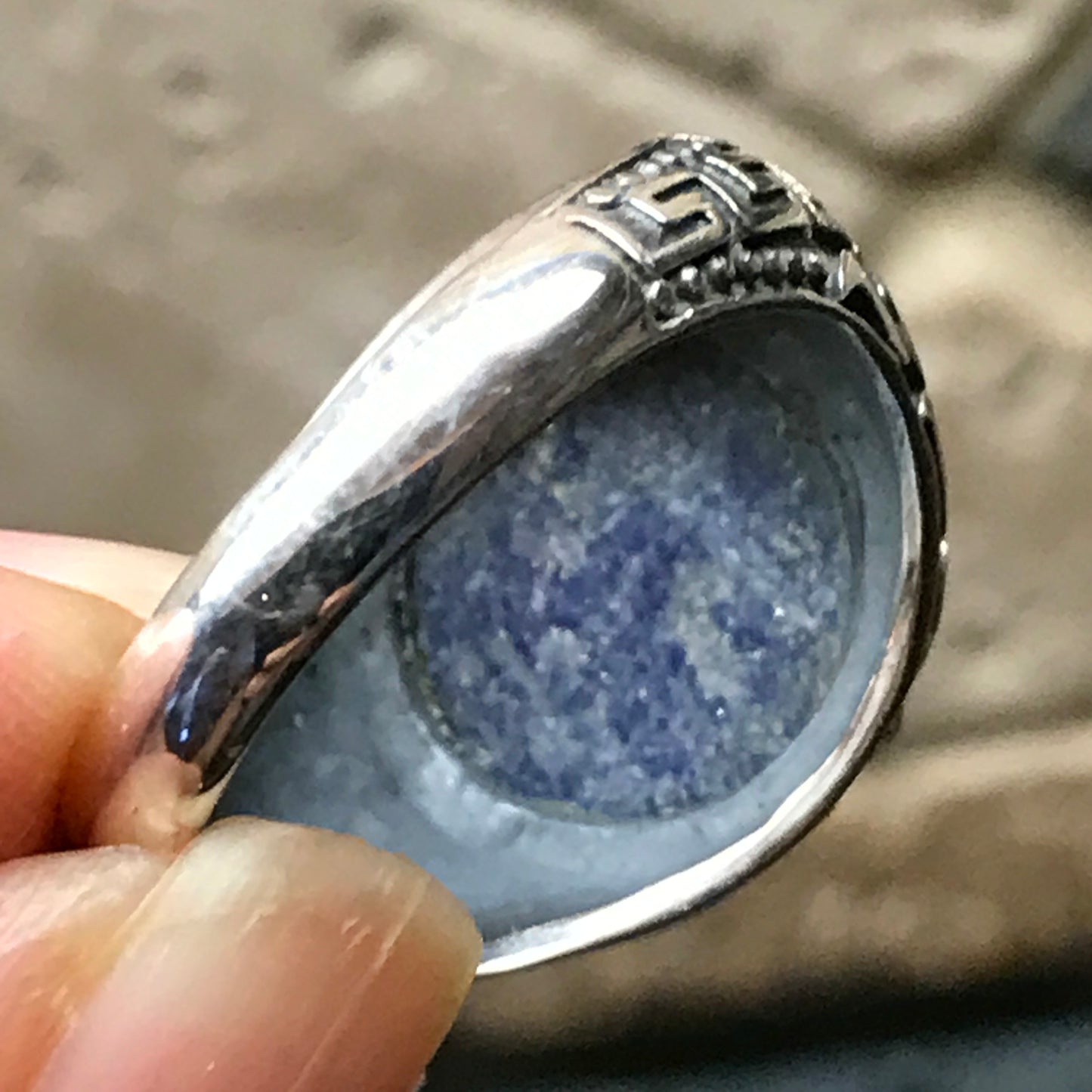 Natural Blue Lapis Lazuli 925 Solid Sterling Silver Men's Ring Size 7, 8, 9, 10, 13 - Natural Rocks by Kala