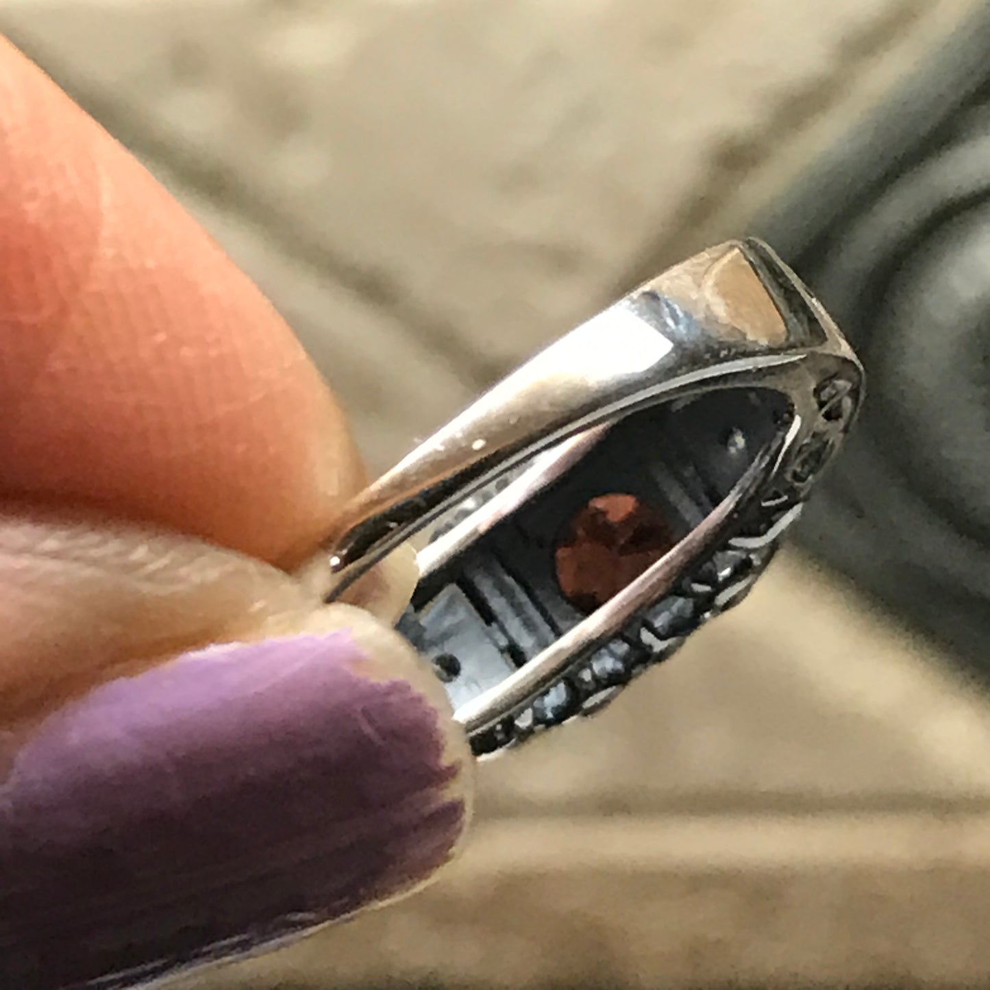 Natural Pyrope Garnet 925 Sterling Silver Engagement Ring Size 6, 8 - Natural Rocks by Kala