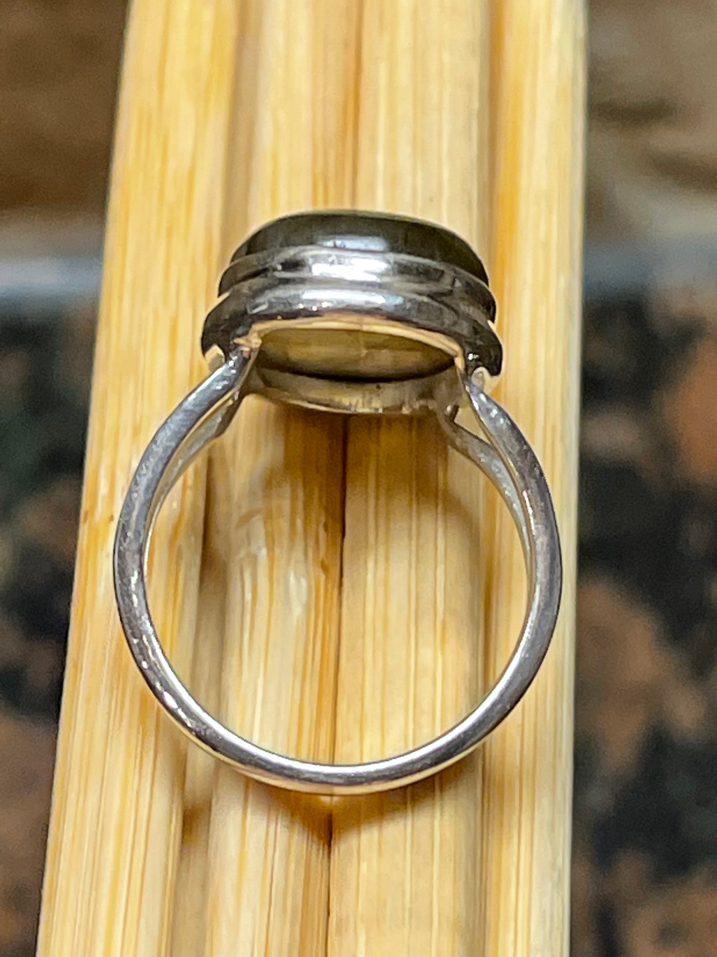 Natural Blue Labradorite 925 Solid Sterling Silver Ring Size 6.5 - Natural Rocks by Kala