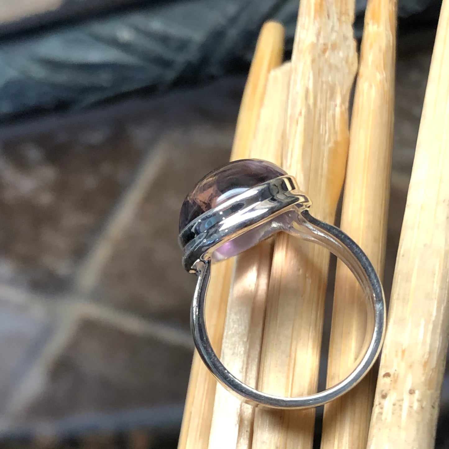 Natural Ametrine 925 Solid Sterling Silver Ring Size 6.5 - Natural Rocks by Kala