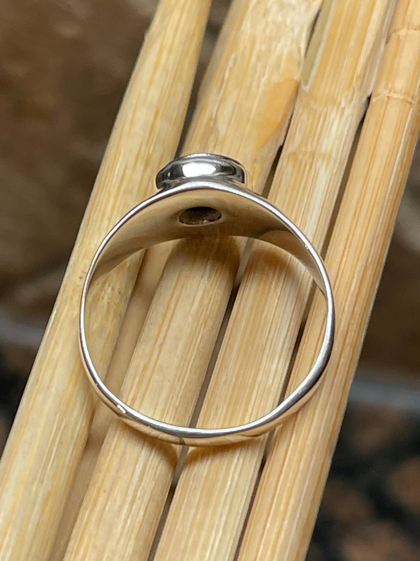 Natural Muonionalusta Meteorite Sweden 925 Solid Sterling Silver Unisex Ring Size 11 - Natural Rocks by Kala