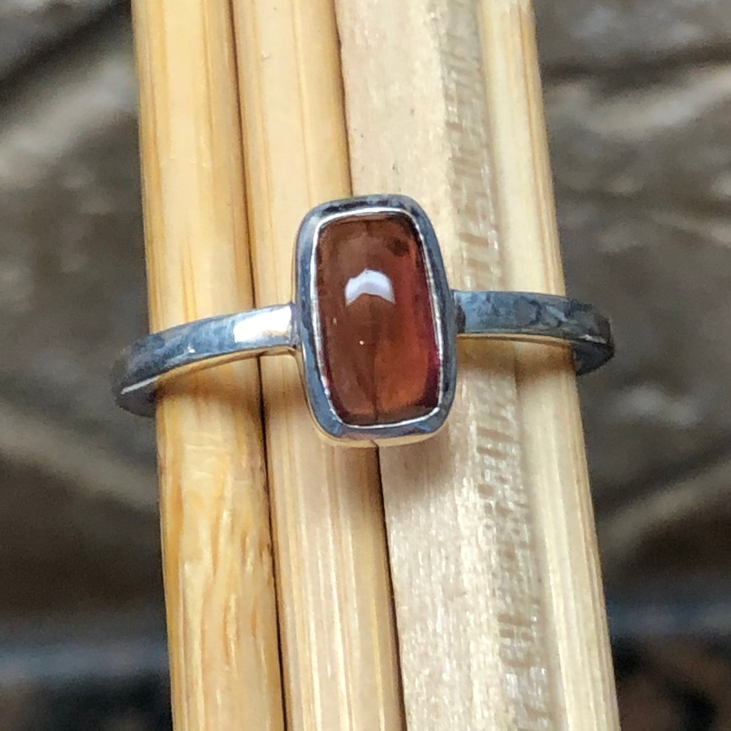 Natural Pink Tourmaline 925 Solid Sterling Silver Engagement Ring Size 8.75 - Natural Rocks by Kala