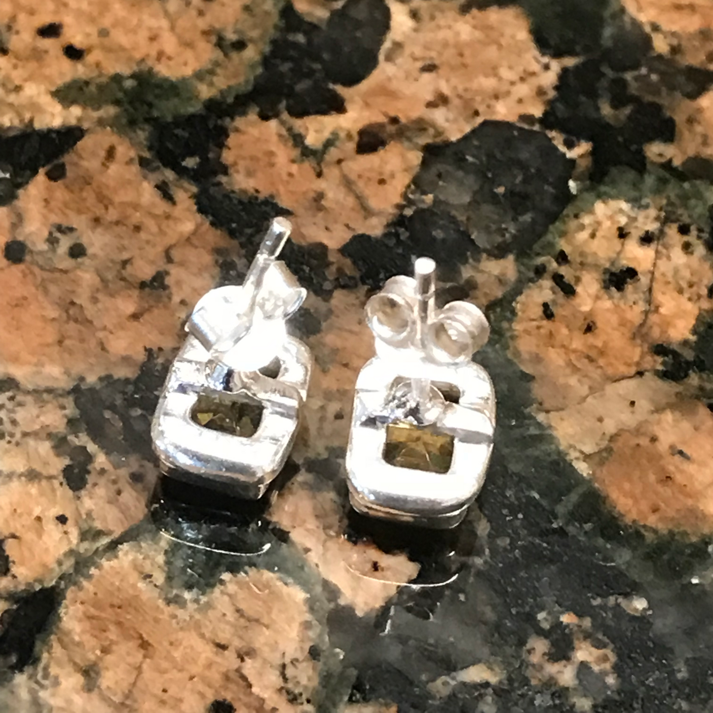 Natural 2ct Golden Citrine 925 Solid Sterling Silver Earrings 7mm - Natural Rocks by Kala