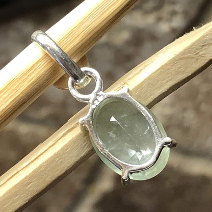 Natural 4ct Blue Aquamarine 925 Solid Sterling Silver Men's Pendant 22mm