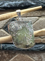 Ancient Roman Glass 925 Solid Sterling Silver Pendant 37mm - Natural Rocks by Kala