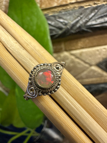 Genuine Ethiopian Opal 925 Solid Sterling Silver Engagement Ring Size 7, 8.25 - Natural Rocks by Kala