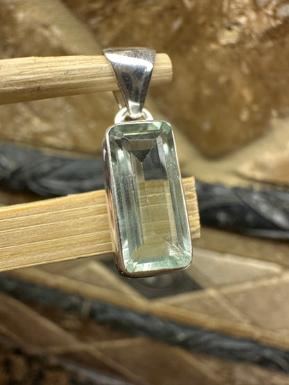 Natural 2ct Aquamarine 925 Solid Sterling Silver Men's Pendant 22mm - Natural Rocks by Kala
