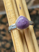 Natural Purple Sugilite 925 Solid Sterling Silver Ring Size 10 - Natural Rocks by Kala
