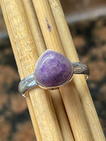 Natural Purple Sugilite 925 Solid Sterling Silver Ring Size 10 - Natural Rocks by Kala
