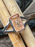 Natural Imperial topaz 925 Sterling Silver Men's Ring Size 5