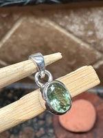 Genuine Green Tourmaline 925 Solid Sterling Silver Pendant 15mm