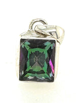 10ct Rainbow Mystic Topaz 925 Solid Sterling Silver Pendant 20mm