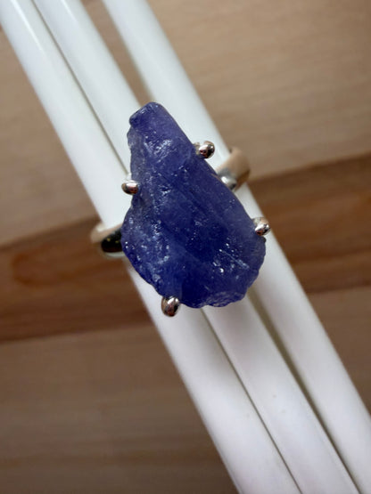Natural Tanzanite 925 Solid Sterling Silver Ring Size 7.25